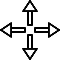 Directional Arrows Line Icon Design vector
