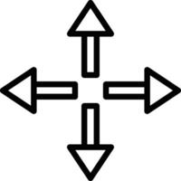 Directional Arrows Line Icon Design vector