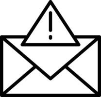 Error Message Line Icon Design vector