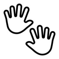 Hand Print Vector Line Icon Design