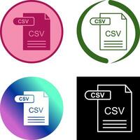csv icono diseño vector