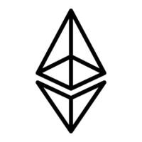 Ethereum Vector Line Icon Design