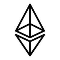 ethereum vector línea icono diseño