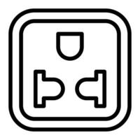 Socket Vector Line Icon Design