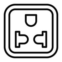 Socket Vector Line Icon Design