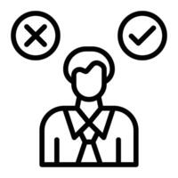 Decision Making Vector Line Icon Design