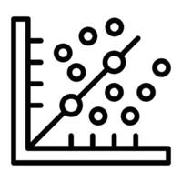 Scatter Graph Vector Line Icon Design