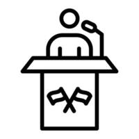 Politician Vector Line Icon Design