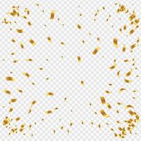 Realistic golden confetti vector