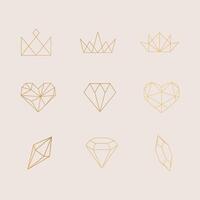 Collection of geometric shapes vector