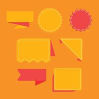 Flat design label collection vector