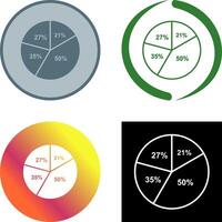 Pie Chart Icon Design vector