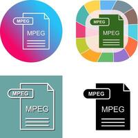 MPEG icono diseño vector