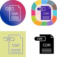 CDR Icon Design vector