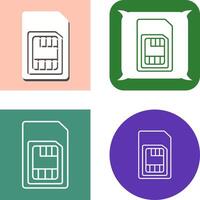 Sim Card Icon Design vector