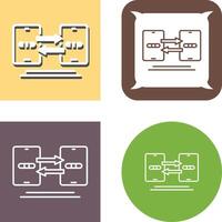 icono de sincronización de datos vector