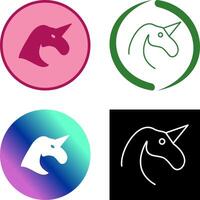 Unicorn Icon Design vector