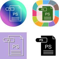 PS Icon Design vector