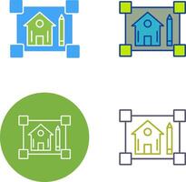 Blueprint Icon Design vector