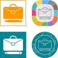 Briefcase and Pen Icon vector