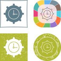 icono de configuración de tiempo vector