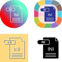 INI Icon Design vector