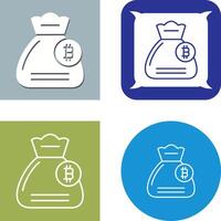 icono de bolsa de dinero vector