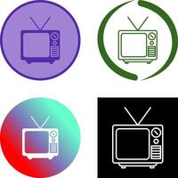 televisión transmitir icono diseño vector