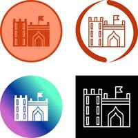 Castle with Flag Icon Design vector