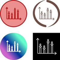 Candidate Graph Icon Design vector