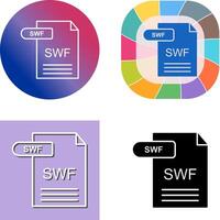 SWF Icon Design vector