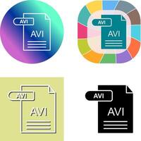 avi icono diseño vector