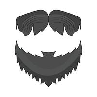 illustration of mustache and beard vector
