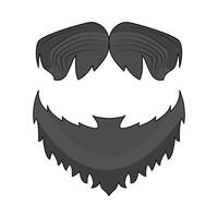 ilustración de Bigote y barba vector