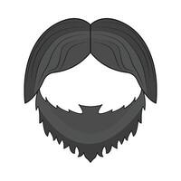 ilustración de Bigote y barba vector