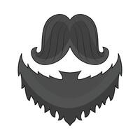 illustration of mustache and beard vector