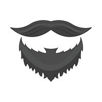 ilustración de Bigote y barba vector