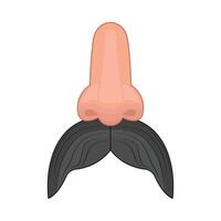 illustration of nose and mustache vector