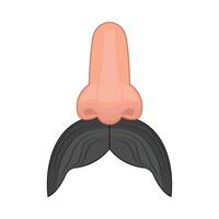 ilustración de nariz y Bigote vector