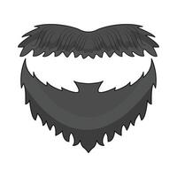 ilustración de Bigote y barba vector