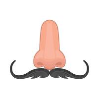 illustration of nose and mustache vector