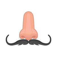 ilustración de nariz y Bigote vector