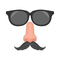 illustration of nose mustache and glasses vector