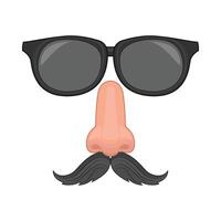 illustration of nose mustache and glasses vector