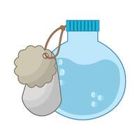 illustration of potion with tag label vector