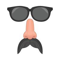illustration of nose mustache and glasses vector