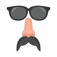 ilustración de nariz Bigote y lentes vector