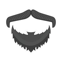 illustration of mustache and beard vector