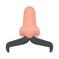 illustration of nose and mustache vector