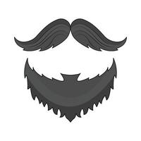 ilustración de Bigote y barba vector